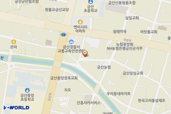전신전화국 위치 지도 — 충청남도 금산군 금산읍 인삼로 70