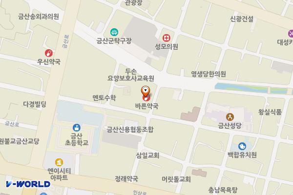 중부프라쟈 위치 지도 — 충청남도 금산군 금산읍 비범로 19