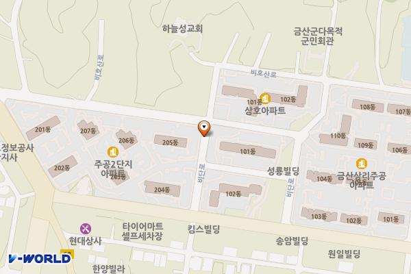 남이면사무소 위치 지도 — 충청남도 금산군 금산읍 상리297번지 6호