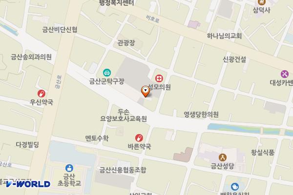 금산시외버스터미널 위치 지도 — 충청남도 금산군 금산읍 후곤천길 77
