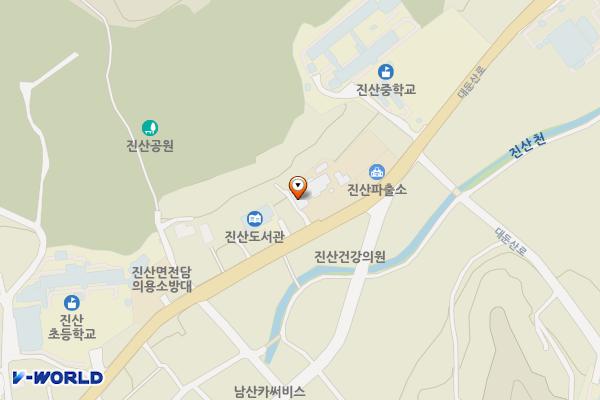 진산보건지소 위치 지도 — 충청남도 금산군 복수면 곡남리600번지 1호