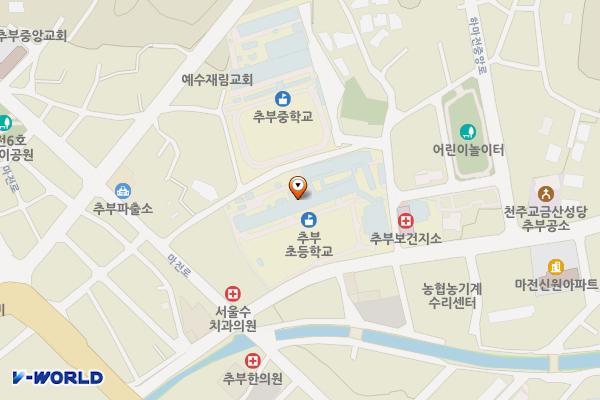 추부초등학교 위치 지도 — 충청남도 금산군 금산읍 중도리412번지