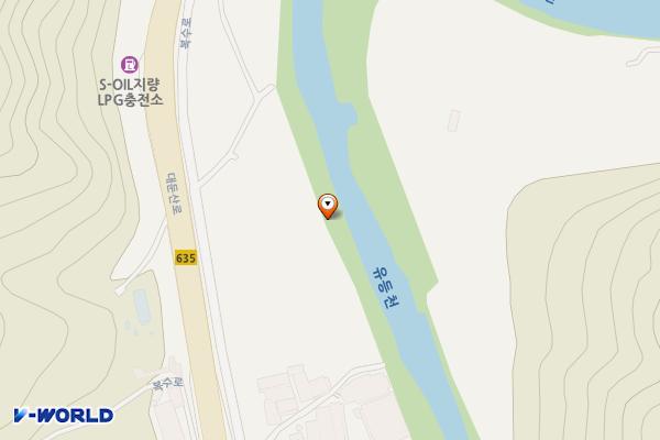 물레방아공원 위치 지도 — 충청남도 금산군 복수면 지량리