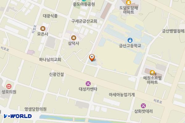 금산고등학교 위치 지도 — 충청남도 금산군 금산읍 탑선길 5