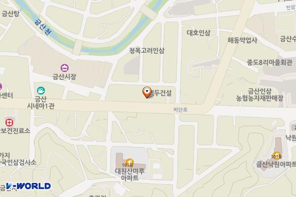 현대오일뱅크 위치 지도 — 충청남도 금산군 금산읍 하옥리535번지 6호