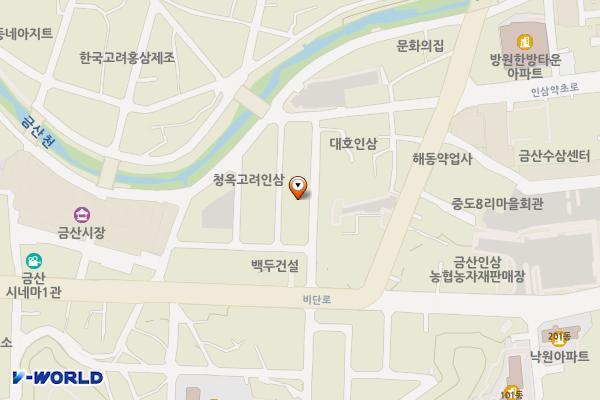 s.k gas 충전소 위치 지도 — 충청남도 금산군 금산읍 중도리644번지 1호