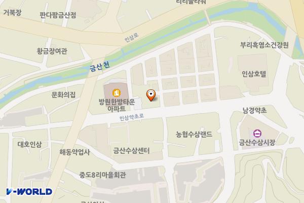 대원상가.약령시장 위치 지도 — 충청남도 금산군 금산읍 인삼약초로 33