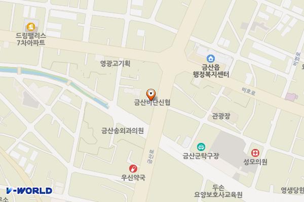 제원신협 위치 지도 — 충청남도 금산군 금성면 양전리126번지 1호