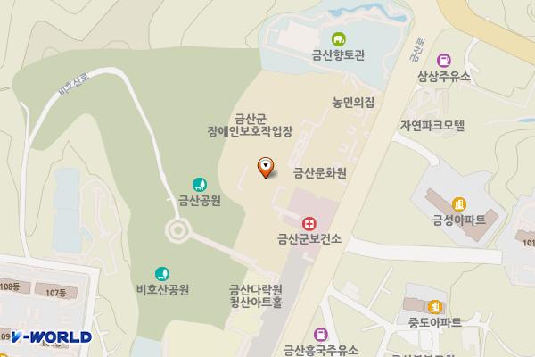 생명의집 위치 지도 — 충청남도 금산군 금산읍 상리68번지