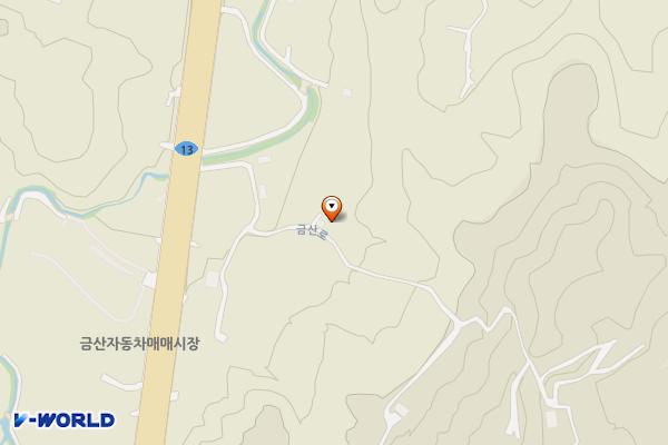 금산게이트볼연합회 위치 지도 — 충청남도 금산군 금산읍 하옥리23번지 1호