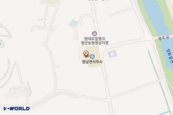 청남면사무소 위치 지도 — 충청남도 청양군 청남면 명덕로 183