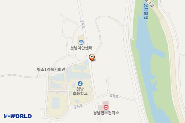 청남초 정류장 위치 지도 — 충청남도 청양군 청남면 명덕로 220-1