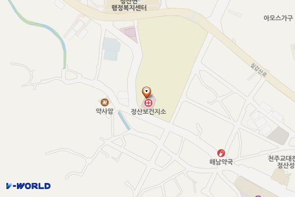 정산보건지소 위치 지도 — 충청남도 청양군 정산면 정현길 27