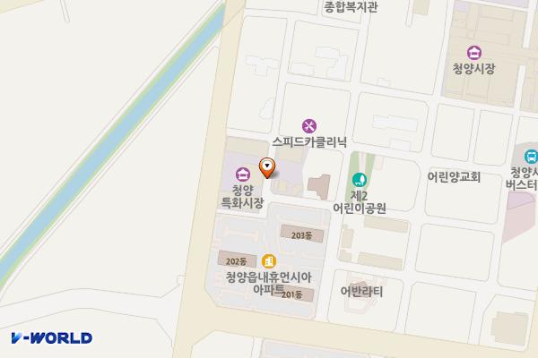 고추시장 위치 지도 — 충청남도 청양군 청양읍 문화예술로 112