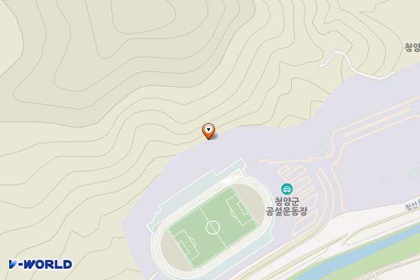 공설운동장 위치 지도 — 충청남도 청양군 청양읍 청산로 293