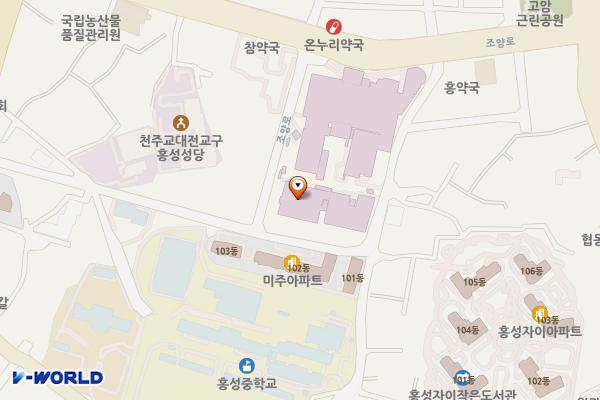 홍성의료원 화장실 위치 지도 — 충청남도 홍성군 홍성읍 조양로 224