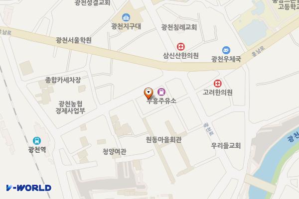 시장(싸전) 위치 지도 — 충청남도 홍성군 광천읍 광천리184