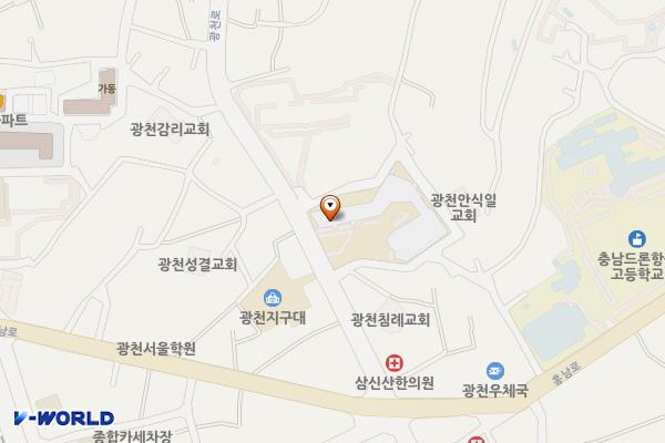 광천읍행정복지센터(1층/홀) 위치 지도 — 충청남도 홍성군 광천읍 광천로 342