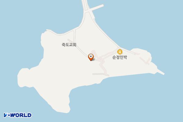 죽도(캠핑장) 공중화장실 위치 지도 — 충청남도 홍성군 서부면 죽도길 62