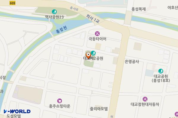 대교2어린이공원 위치 지도 — 충청남도 홍성군 홍성읍 의사로63번길 9