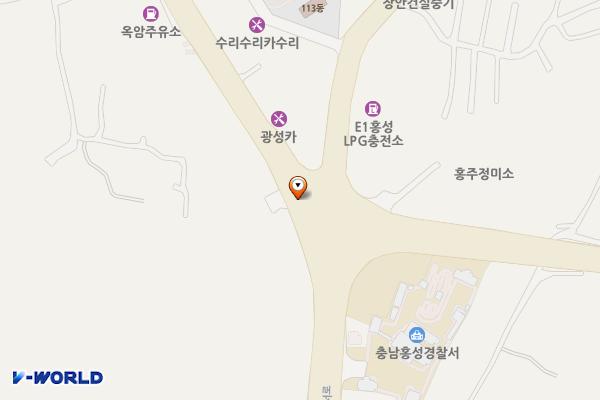 남장공원화장실 위치 지도 — 충청남도 홍성군 홍성읍 충서로