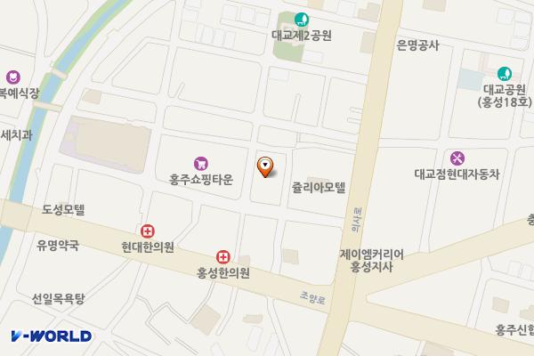 재건축상가B동 1층 공중화장실 위치 지도 — 충청남도 홍성읍 홍성읍 의사로43번길 10