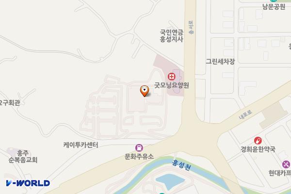 홍주문화회관 화장실 위치 지도 — 충청남도 홍성군 홍성읍 내포로 164
