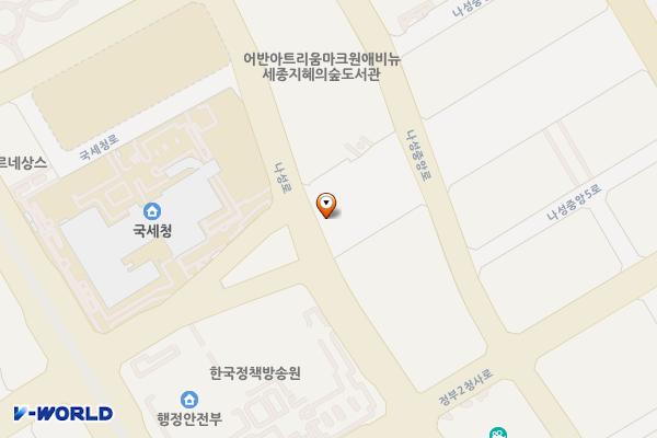 도시상징광장주차장 위치 지도 — 세종특별자치시 어울누리로 30