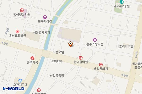 마늘전 공중화장실 위치 지도 — 충청남도 홍성군 홍성읍 의사로43번길 27-3