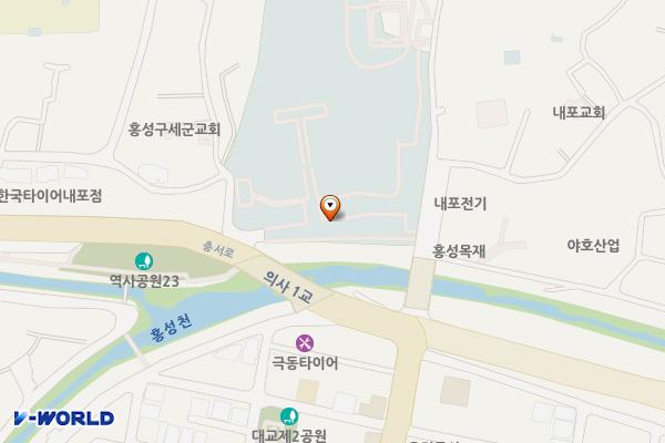 홍주의사총 공중화장실 위치 지도 — 충청남도 홍성군 홍성읍 의사로 79