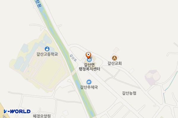 갈산면행정복지센터 화장실(1,2층) 위치 지도 — 충청남도 홍성군 갈산면 갈산로 93
