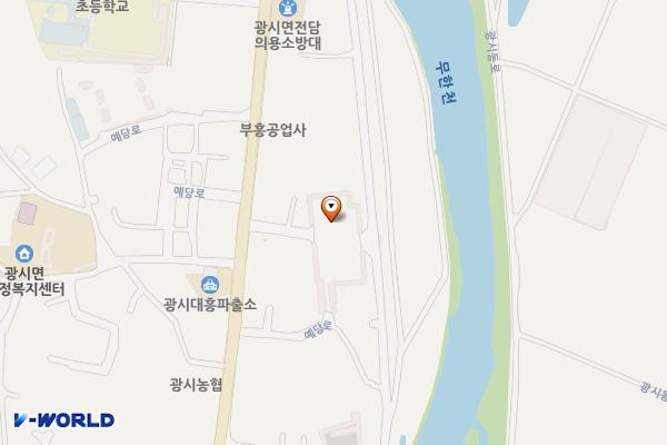 광시다목적광장화장실 위치 지도 — 충청남도 예산군 광시면 하장대동길 43