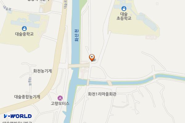 대술화산천공중화장실 위치 지도 — 충청남도 예산군 대술면 화천곰실길 13