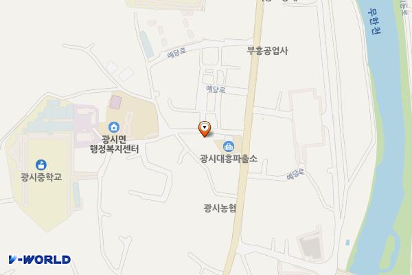 광시대리공중화장실 위치 지도 — 충청남도 예산군 광시면 대리길 208-47