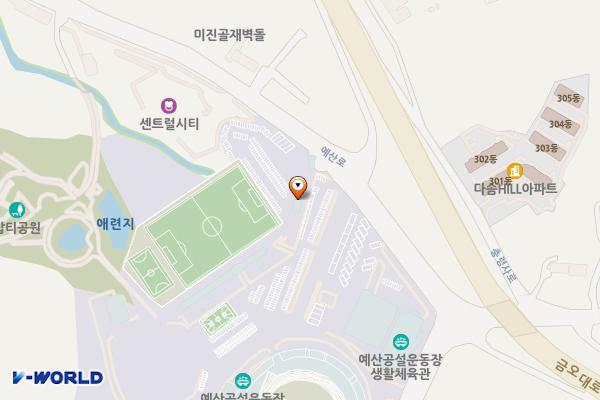 공설운동장 보조구장 위치 지도 — 충청남도 예산군 예산읍 예산로 344