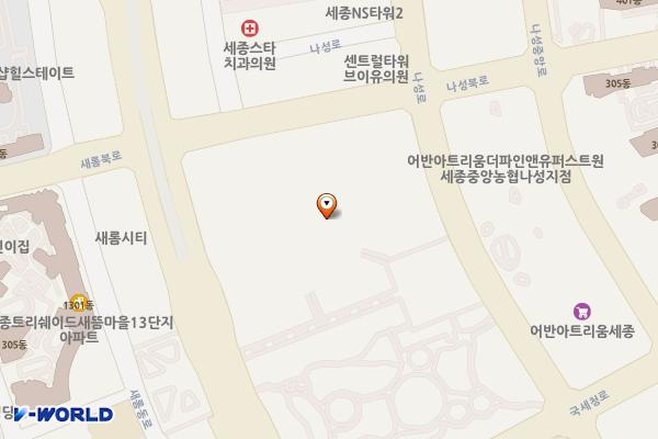 나성동(CDS1) 위치 지도 — 세종특별자치시 나성동 361-55