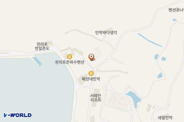 천리포해수욕장(마을회관) 위치 지도 — 충청남도 태안군 소원면 천리포1길 283-4, 의항1리다목적회관