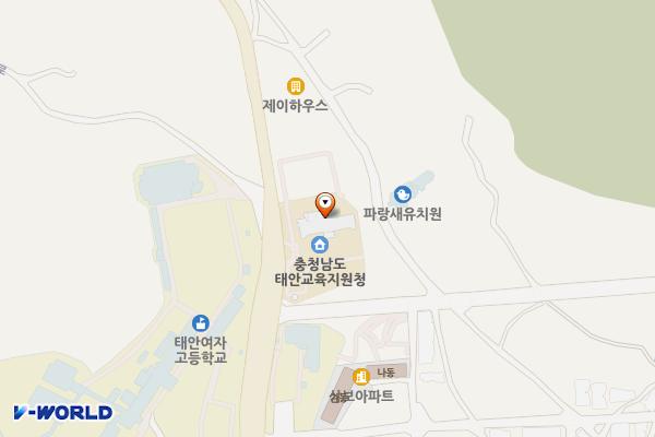 태안교육지원청 위치 지도 — 충청남도 태안군 태안읍 원이로 28, 충청남도태안교육청