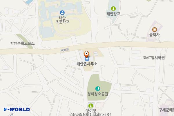 태안읍 행정복지센터 위치 지도 — 충청남도 태안군 태안읍 백화로 54, 태안읍사무소