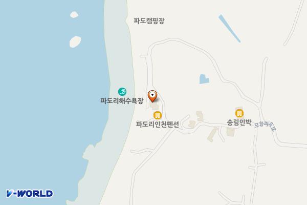 파도리 해수욕장 위치 지도 — 충청남도 태안군 소원면 모항파도로 490-86