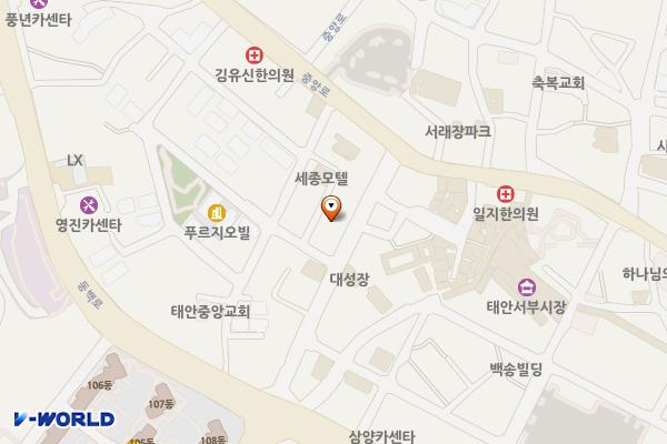 구터미널 쉼터 위치 지도 — 충청남도 태안군 태안읍 환동로 77