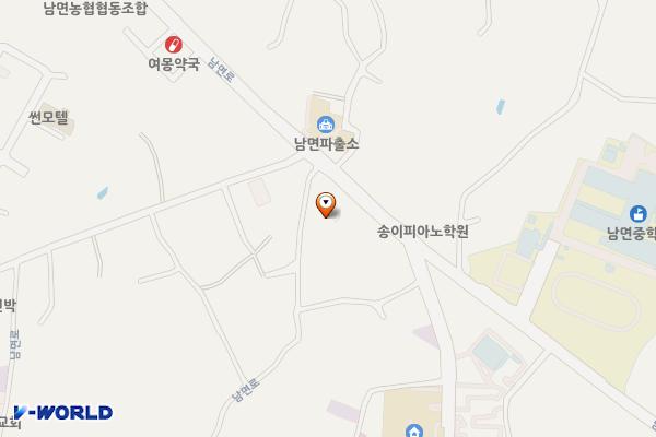 남면 공영주차장(우체국) 위치 지도 — 충청남도 태안군 남면 달산리 1185-5