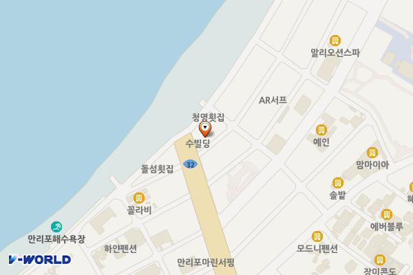 만리포해변 위치 지도 — 충청남도 태안군 소원면 만리포2길 138