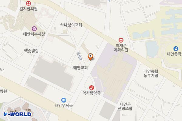해피론이불 옆 위치 지도 — 충청남도 태안군 태안읍 독샘로 35