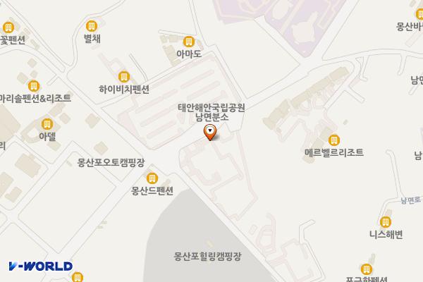 몽산포주차장 위치 지도 — 충청남도 태안군 남면 몽산포길 57