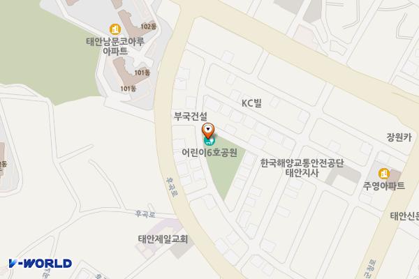 동남지구 어린이6호공원 위치 지도 — 충청남도 태안군 태안읍 군청2길 8