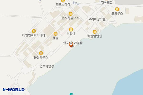 연포해수욕장(송림) 위치 지도 — 충청남도 태안군 근흥면 연포2길 58