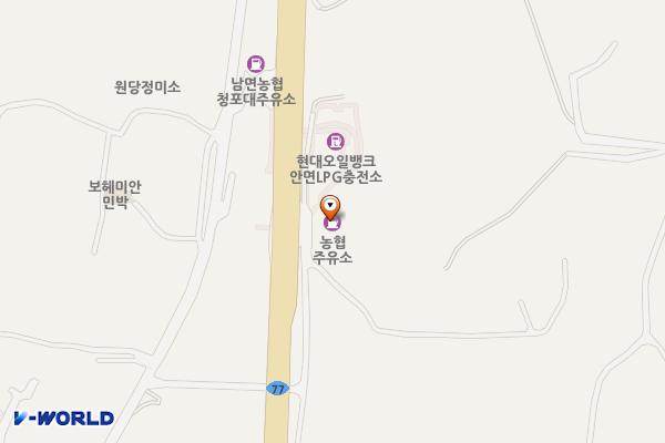 반도남면농협주유소 위치 지도 — 충청남도 태안군 남면 안면대로 1501-4