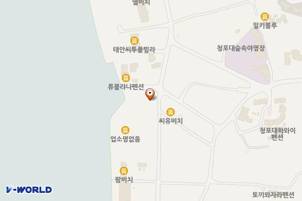 청포대해수욕장 위치 지도 — 충청남도 태안군 남면 청포대길 57-2