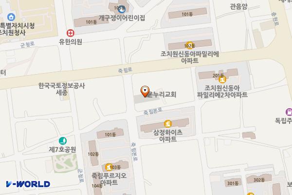 죽림리8 위치 지도 — 세종특별자치시 조치원읍 죽림리 156-14